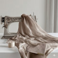Luxury Silky Crinkle Hijab – Soft Taupe Neutral Shade